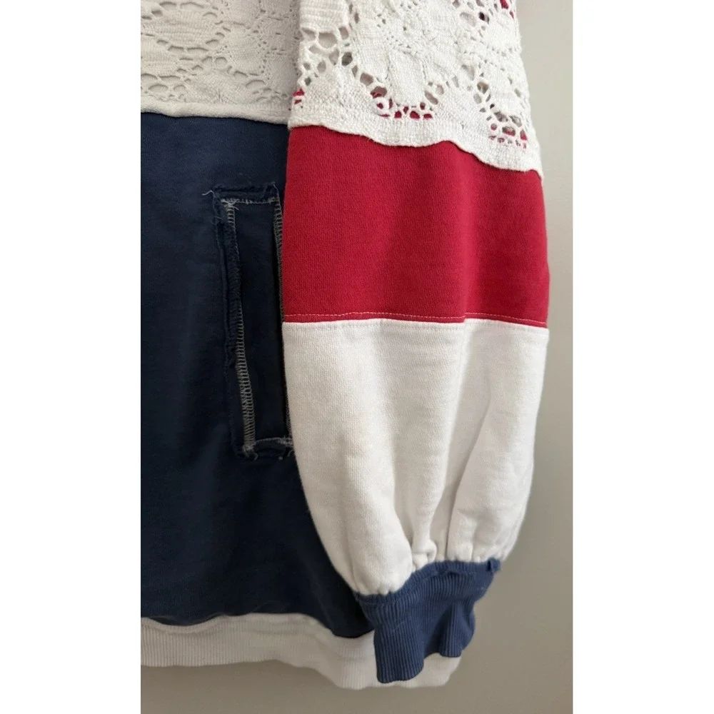 Free People We The Free American Dream Polo Women's Size Medium - Picture 10 of 15